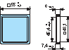 CROUZET - CRO26546846 ADAPTOR FOR 55 X 55 MM CUT-OUT, COUNTERS