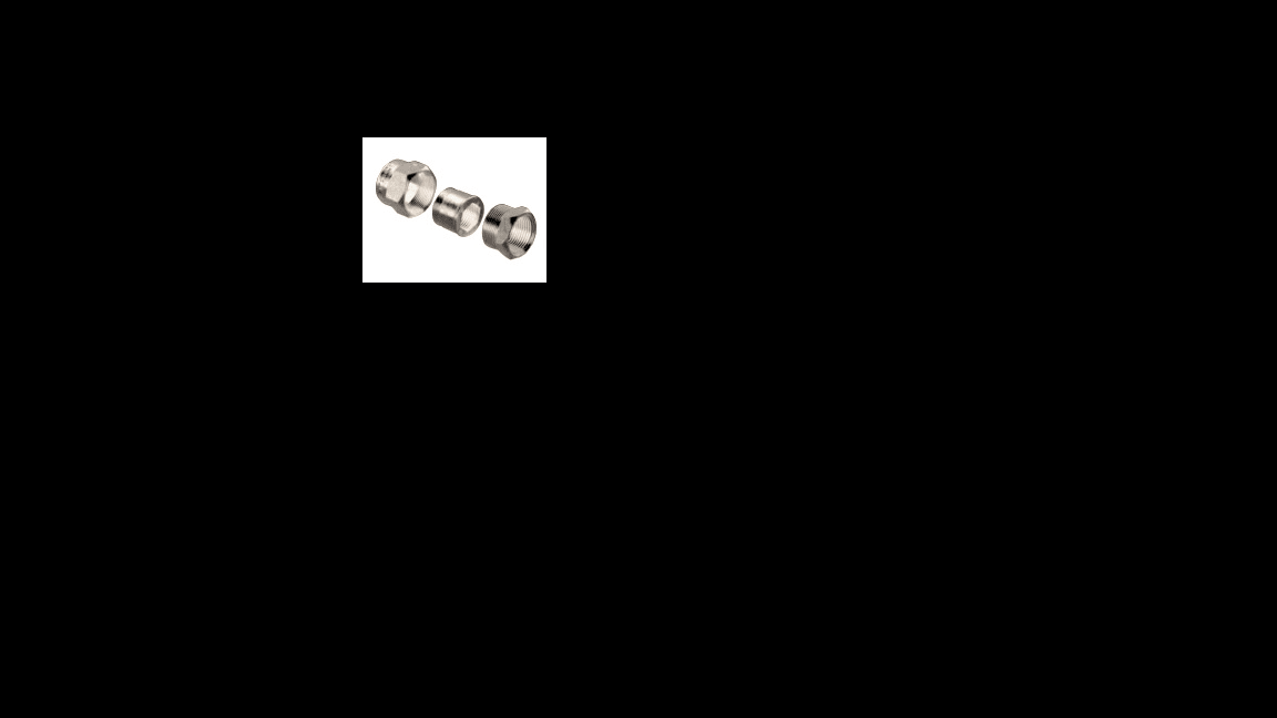 COSMEC - CSM6005.03 RACCORDO 3PZ ACCIAIO ZINC. F.F. 3 ISO7/1