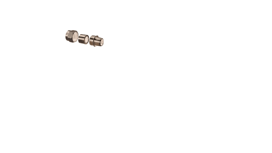 COSMEC - CSM6005.212M RACCORDO 3PZ ACCIAIO ZINC. M.F.2 ISO7/1