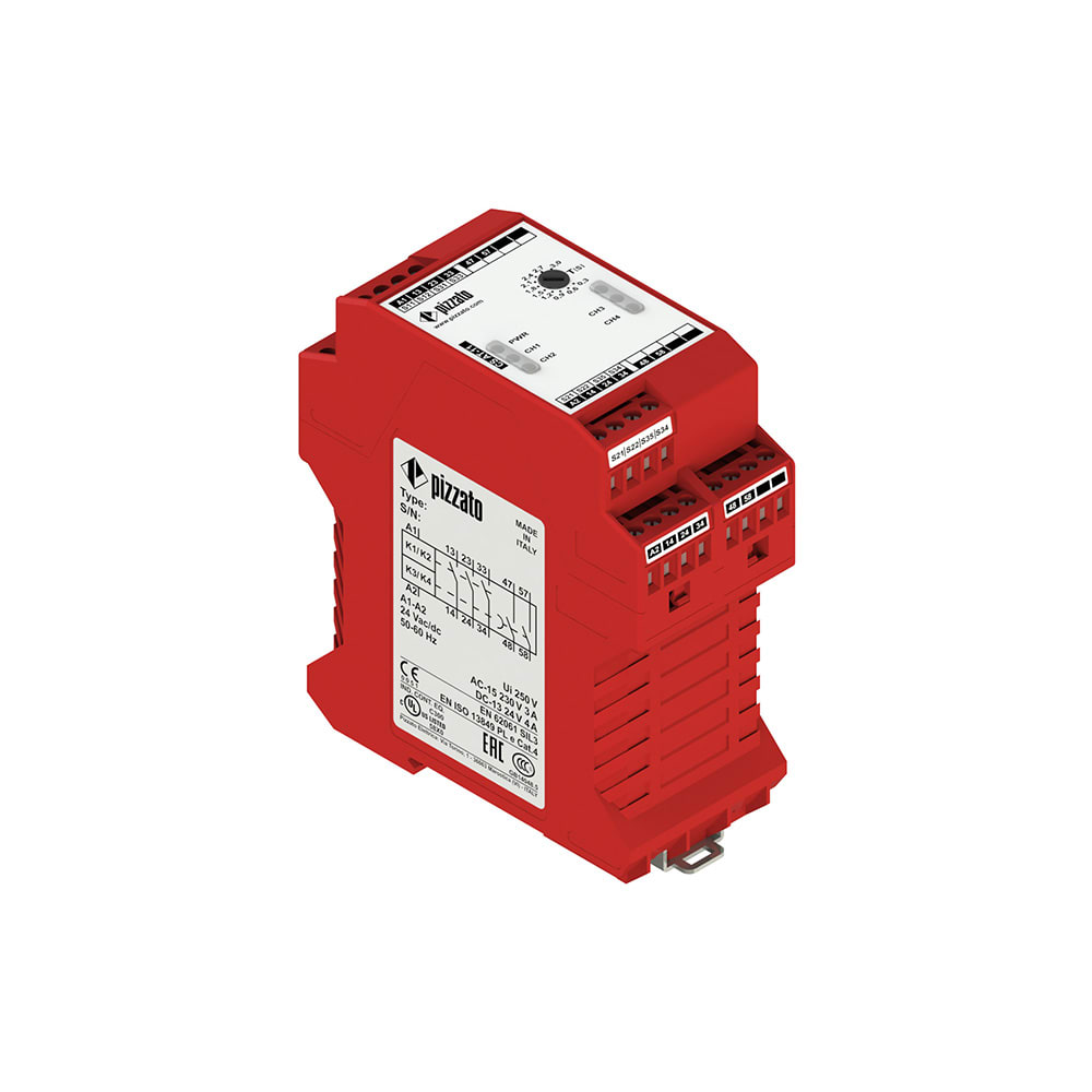 PIZZATO ELETTRICA - PZZCS AT-12M024 MODULO DI SICUREZZA 3NO ISTANTANEI 2NO