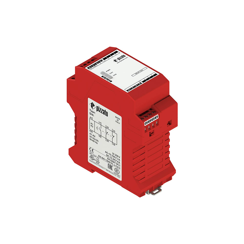 PIZZATO ELETTRICA - PZZCS FS-12M024 MODULO DI SICUREZZA 1NO 2NC  TEMPORIZZAT