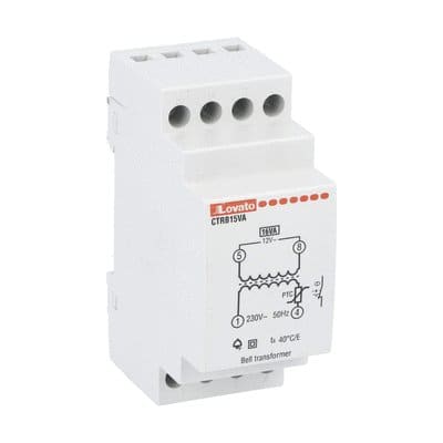 LOVATO - LOVCTRB15VA TRASF SUON/RONZ 15VA (230VAC/12VAC)