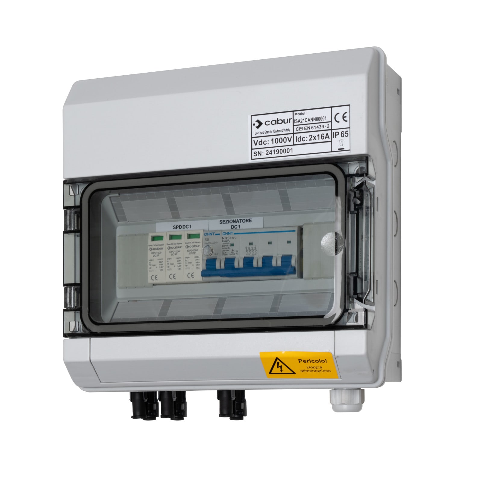 CABUR SRL - CBRISA21CANN00001 ISA21CANN00001 QDC 2 IN 1 OUT 1000V MGT