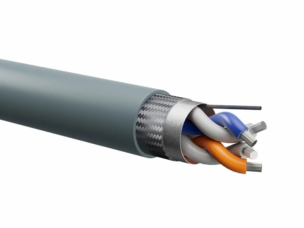 BERICA CAVI SPA - BECB6601CA249841M CABLE TYPE 9841 1X2X24AWG GRIGIO