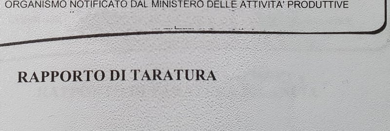 ORBIS - ORBOBCT0003 CERTIF.TAR.MANOMETRO ANALOGICO
