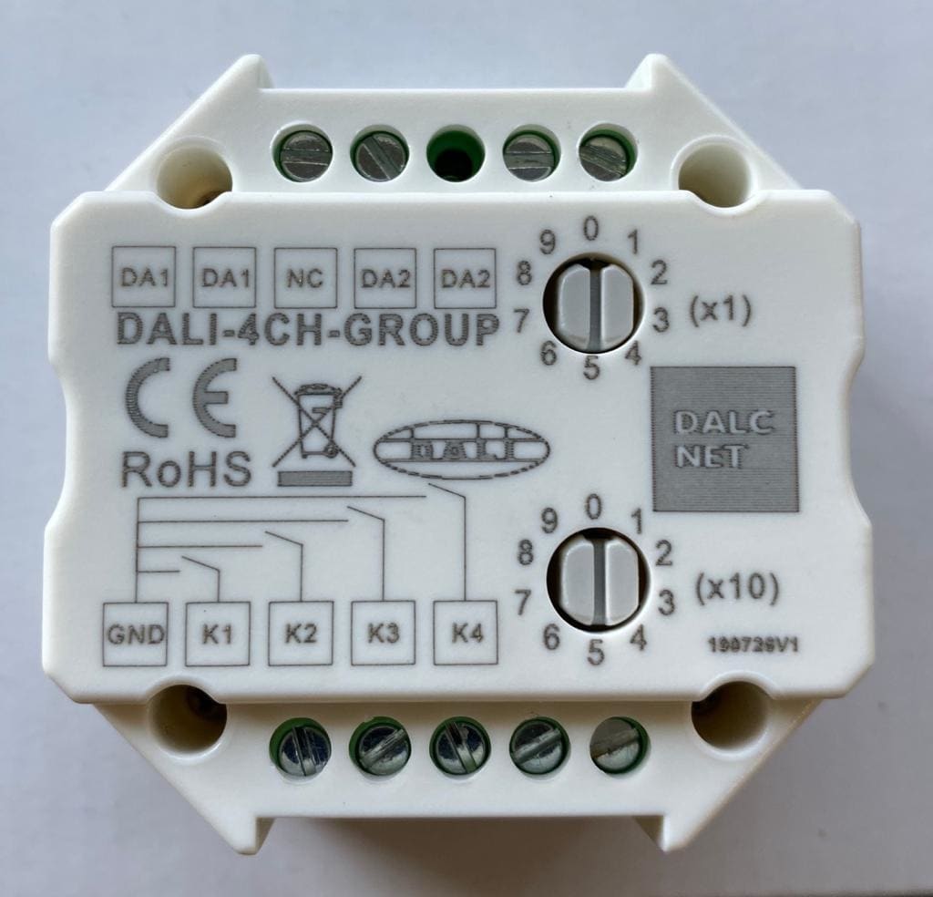 DIGIMAX SRL - DIXDALI-4CH-GROUP MODULO DALI COMANDO DALI