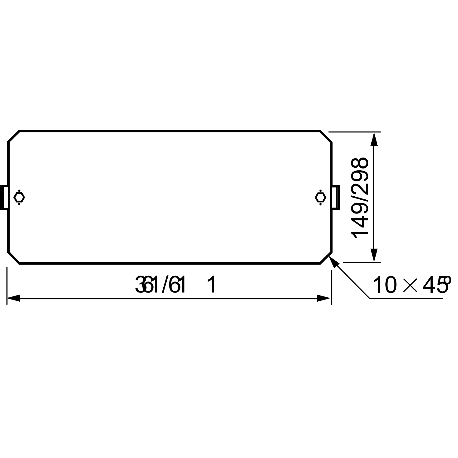 SCHNEIDER ELECTRIC - SNRNSYPMP5002DLP PANNELLO DI FONDO H300 L 500