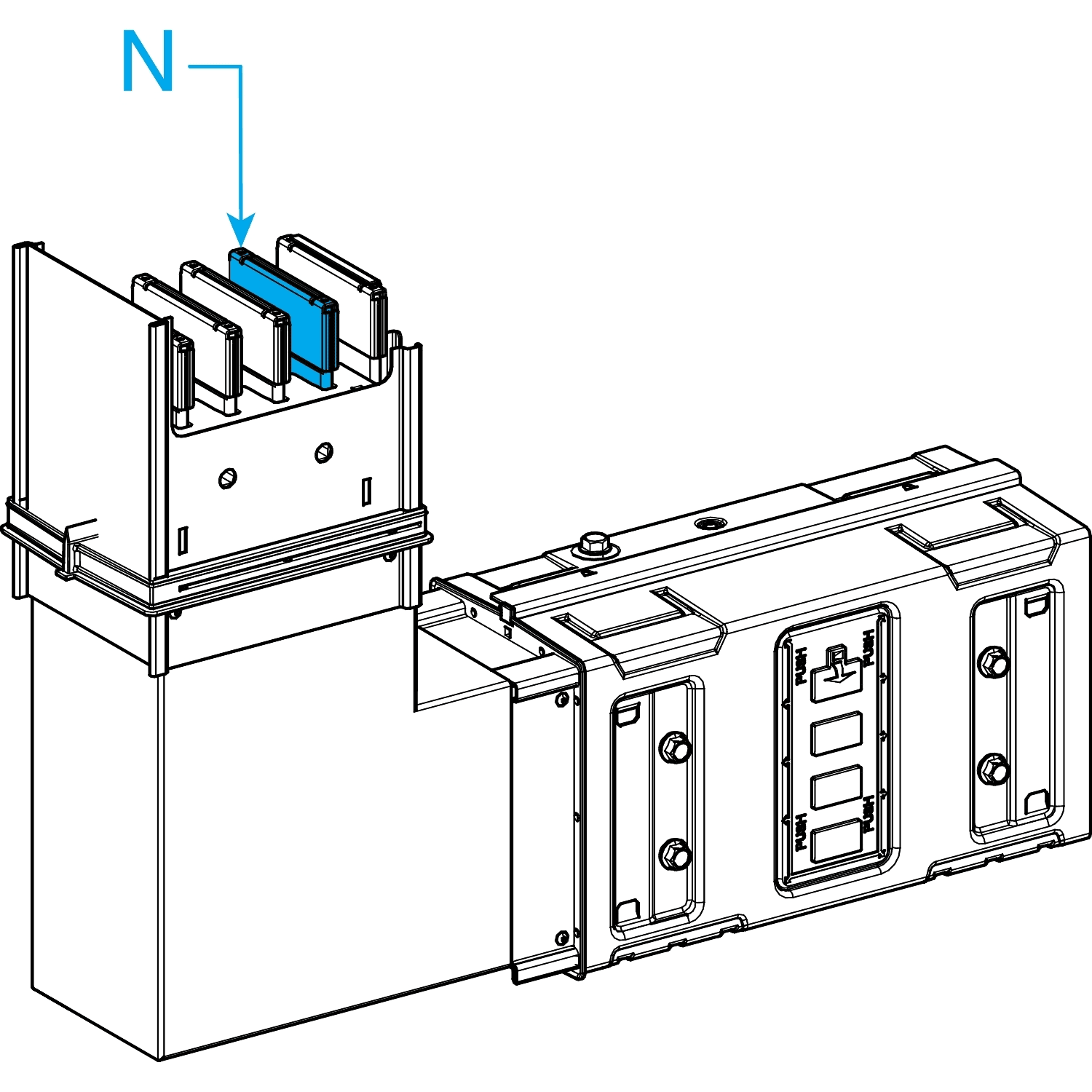 SCHNEIDER ELECTRIC - SNRKSA1000DLE401 ANG. VERT. PE INT. 4P 1000A