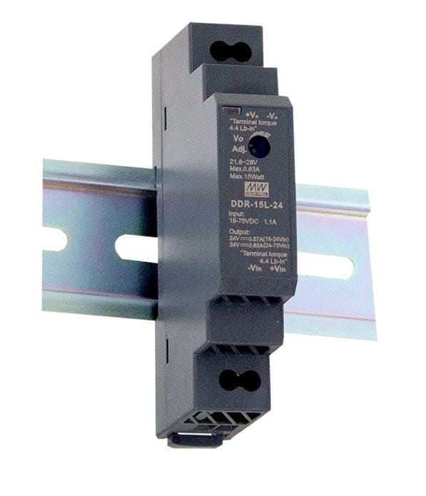 DIGIMAX SRL - DIXDDR-15G-15 CONVERTITORE DIN RAIL DC/DC 15W IN9-36V