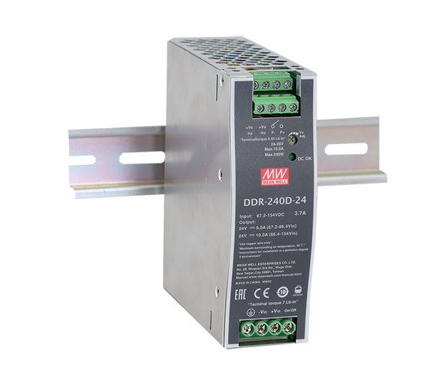 DIGIMAX SRL - DIXDDR-240D-24 CONVERTITORE DIN RAIL DCDC 240W  24V