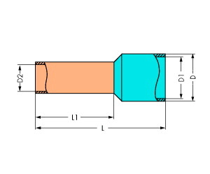 WAGO ITALIA SRL - WAG216-243 BOCCOLA 1MMQ ISOL RAME TENUTA GAS DIN 46