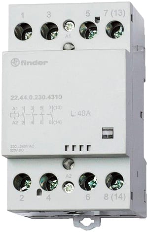 FINDER SPA - FIN224400124710 CONTATTORE 40A 4 CONTATTI 52MM