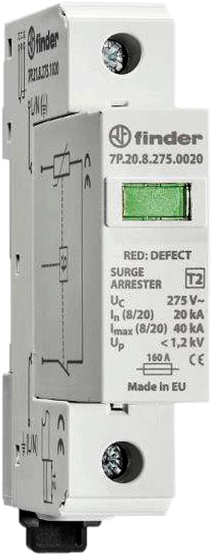 FINDER SPA - FIN7P2184401020 SPD CLASSE2 UNIPOLARE 1P 440VAC 20KA