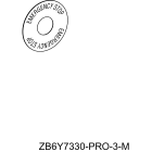 SCHNEIDER ELECTRIC - SNRZB6Y7330 ETICHETTA CIRCOLARE EMERGENCY STOP