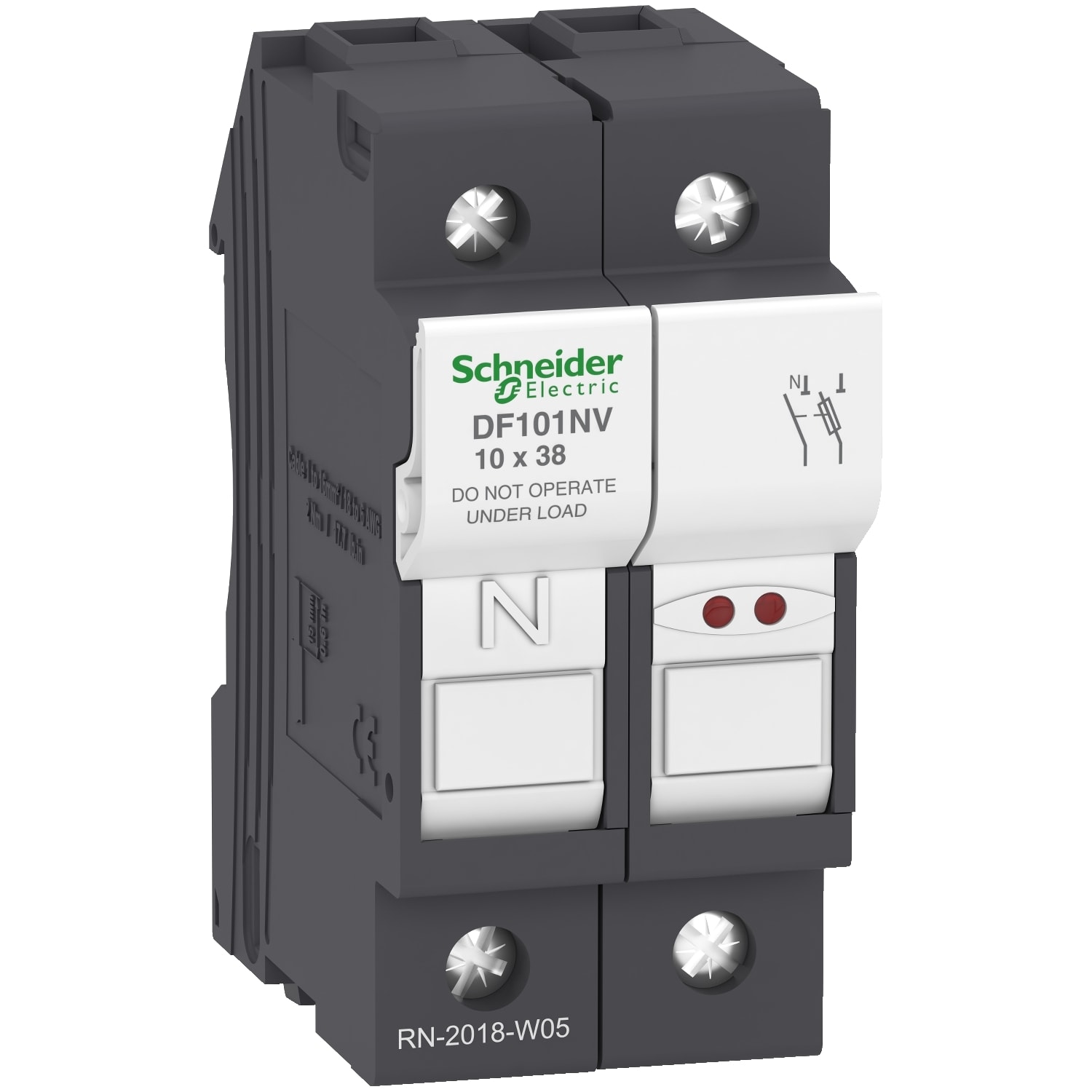 SCHNEIDER ELECTRIC - SNRDF101NV PORTAFUSIBILE 32A 10X38 1P+N CON LED
