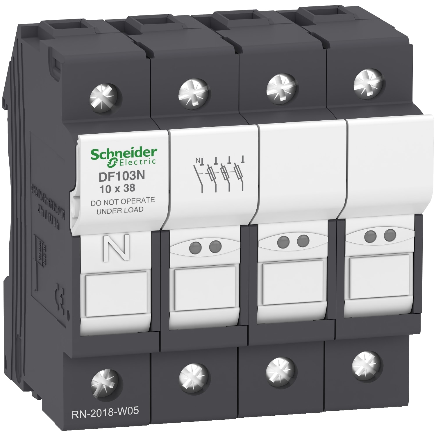 SCHNEIDER ELECTRIC - SNRDF103N PORTAFUSIBILE 32A 10X38 3P+N