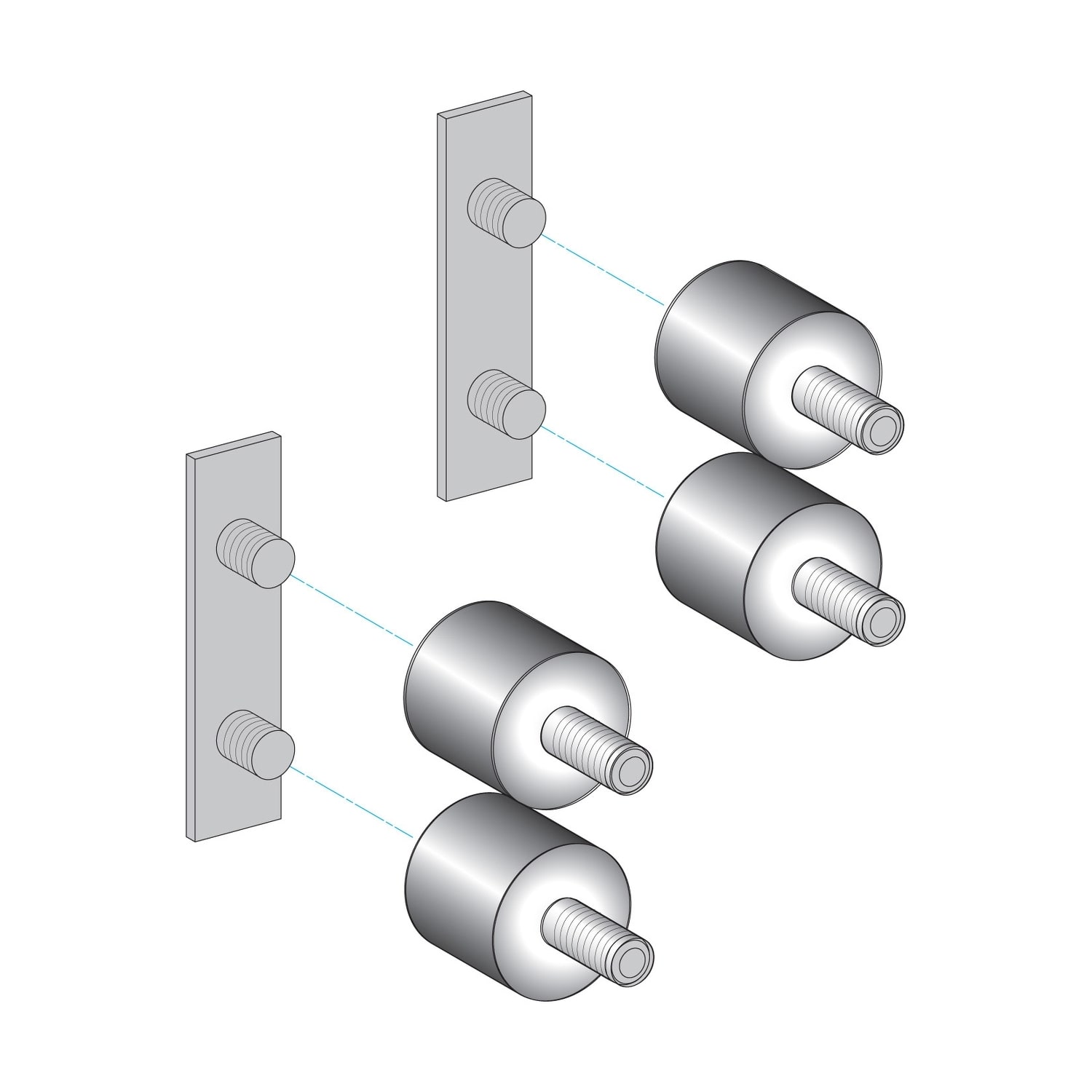 YAGEO TMSS ITALY SRL - TSIXUSZVA4 KIT SUPPORTI ANTIVIBRANTI, 4