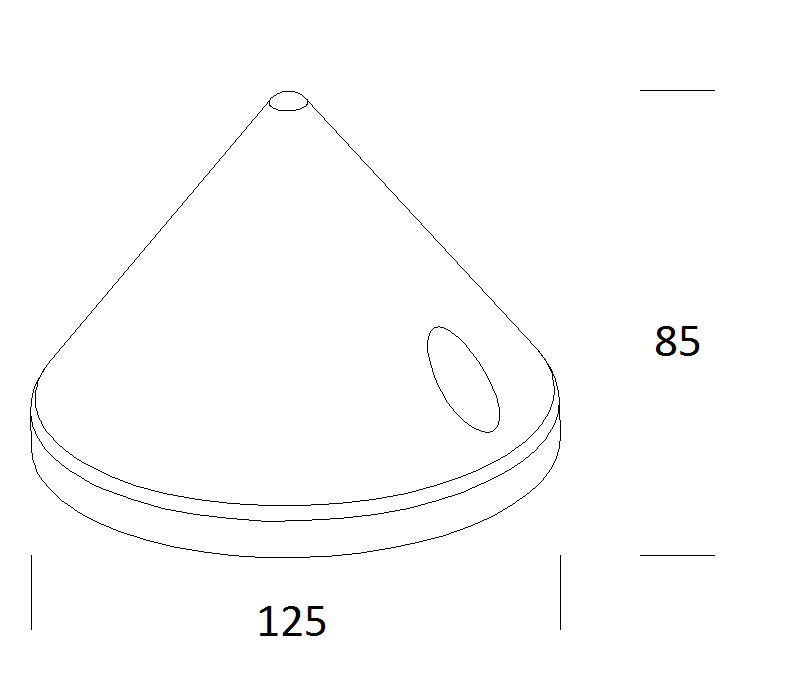 DISANO - DIS99146200 TAPPO PALO 471 RIGATO Ø120 GRAFITE