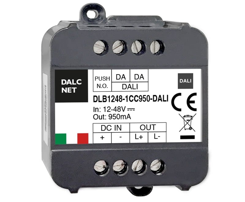 DIGIMAX SRL - DIXDLB-1CC950-DALI DIMMER DALI +PUSH CV 12-48VIN 1CH 900MA