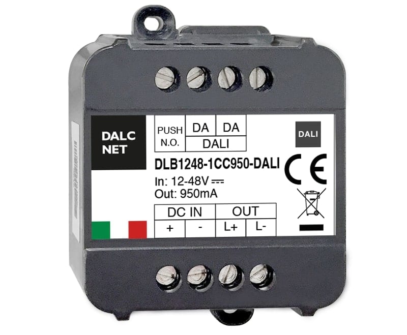 DIGIMAX SRL - DIXDLB-1CC950-DALI DIMMER DALI +PUSH CV 12-48VIN 1CH 900MA