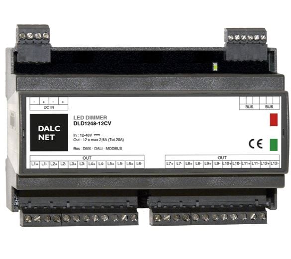 DIGIMAX SRL - DIXDLD1248-12CV-DMX DIMMER DMX CV12-48VIN 12CH MAX20A
