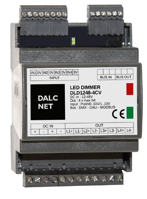 DIGIMAX SRL - DIXDLD12484CMODBUS DIMMER MODBUS +PUSH CV 12-48VIN 4CH
