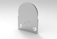 DESIGN LUCE - DLU1030606000 U02 TESTATA TONDA 1 PZ ALU NAT