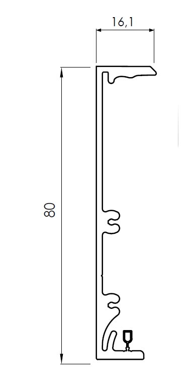 DESIGN LUCE - DLU1130503001 INFINITO STAF FISS A PARETE 1CM BIANCO