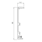 DESIGN LUCE - DLU1130504001 INFINITO STAF FISS A PARETE 1CM NERO