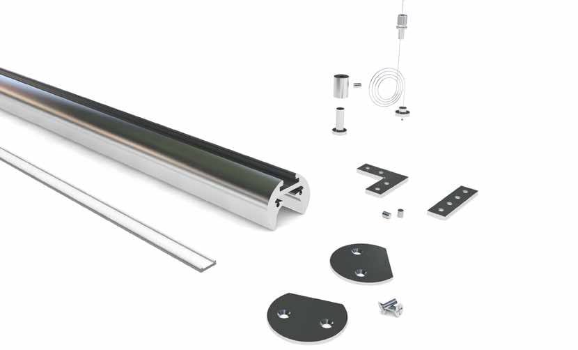 DESIGN LUCE - DLU2081040001 K40 60W/M CRI>90 3K NERO 1CM