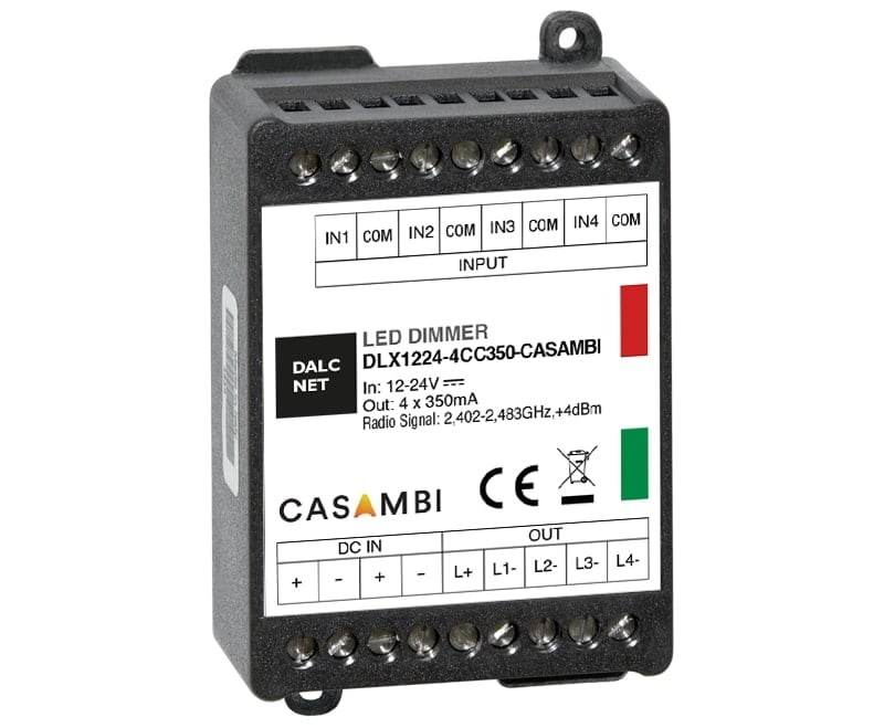 DIGIMAX SRL - DIXDLX4CC500CASAMBI DIMMER CASAMBI CC 12-24VIN 4CH 500MA
