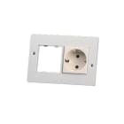 CANALPLAST - CANDM072VIPBE MOS.X2 SCHUKO VIMAR PLANA B 9010