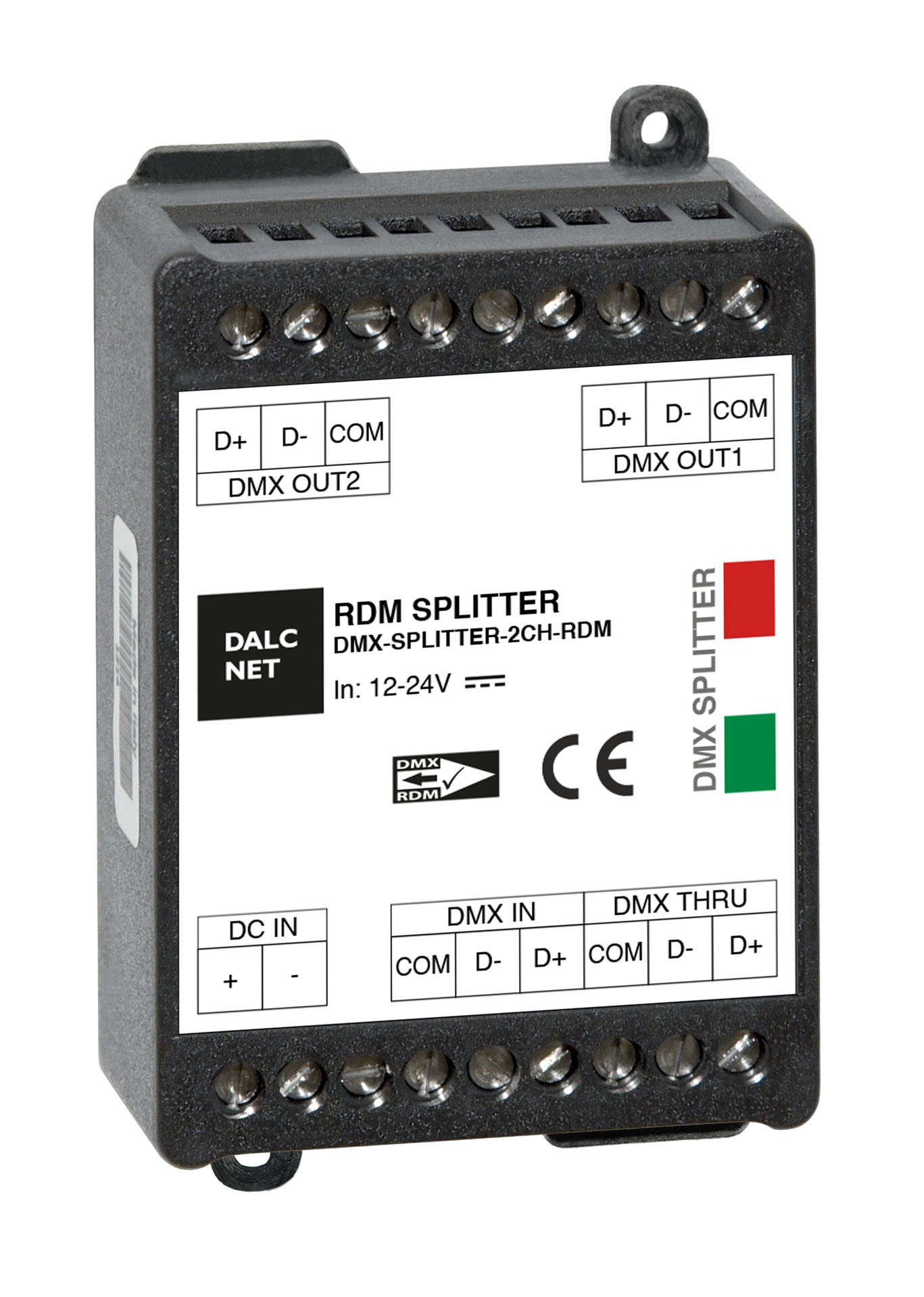 DIGIMAX SRL - DIXDMX-SPLITTER-2CH SPLITTER DMX CV 12-24VIN 2CH