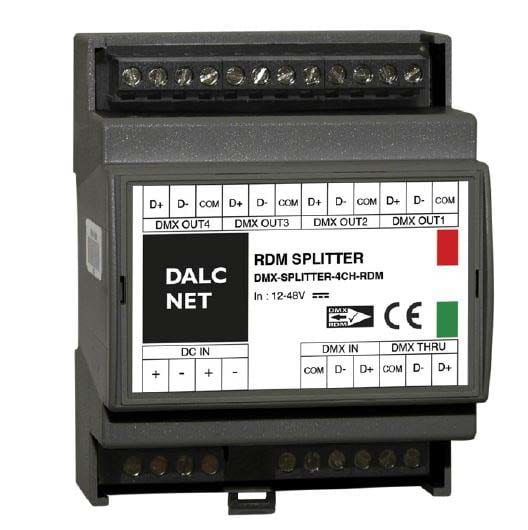 DIGIMAX SRL - DIXSPLITTER-4CH-LE SPLITTER DMX CV 12-24VIN 4CH