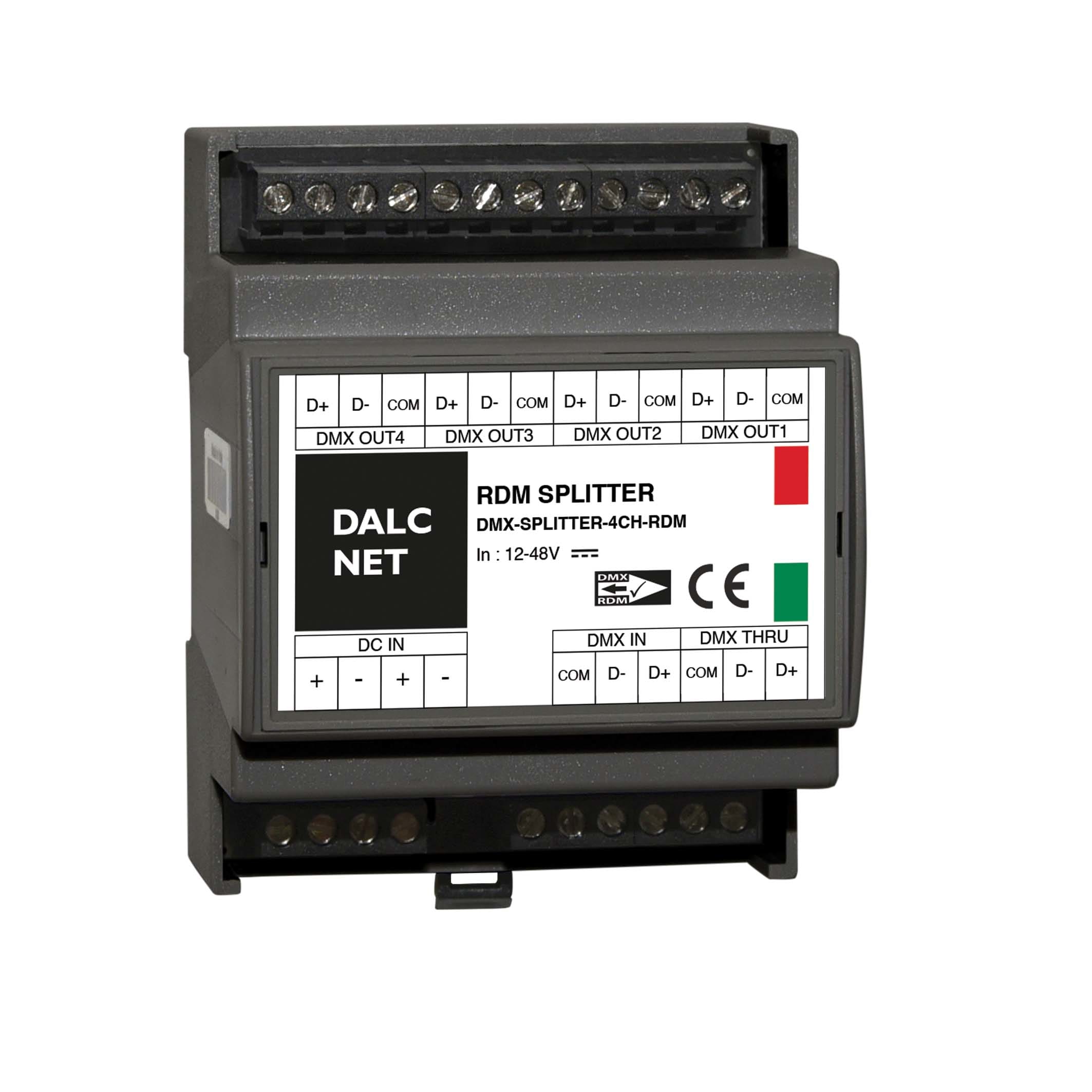 DIGIMAX SRL - DIXSPLITTER-4CH-RDM SPLITTER DMX-RDM CV 12-24VIN 4CH