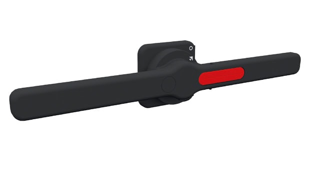 TECHNOELECTRIC SRL - TEHGA6007 MANIGLIA BLOCCO PORTA NERA DOPPIA 460MM