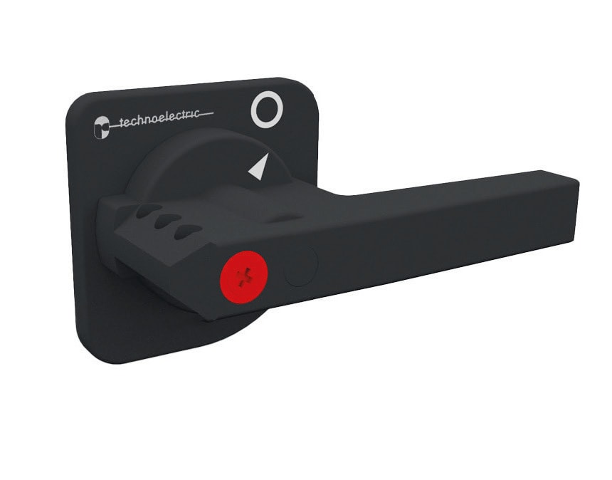 TECHNOELECTRIC SRL - TEH18222 MANIGLIA BLOCCO PORTA NERA 120MM CON DIS