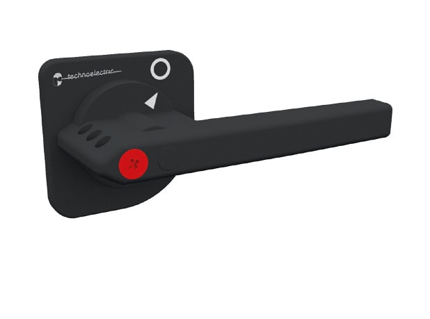 TECHNOELECTRIC SRL - TEH18005 MANIGLIA BLOCCO PORTA NERA 160MM