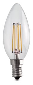 DURALAMP SPA - DRLLFC374 FILAMENTO CANDELA 4W E14 2700K TRAS