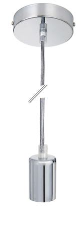 DURALAMP SPA - DRLTN-E27CR FILO DI SOSPENSIONE + ROSONE E27 CROMO
