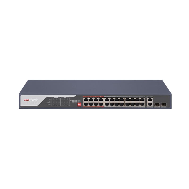 HIKVISION ITALY SRL - HIK301801813 DS-3E0326P-E : SWITCH 10/100 UNMANAGED 24 PORTE POE ECONOMIC