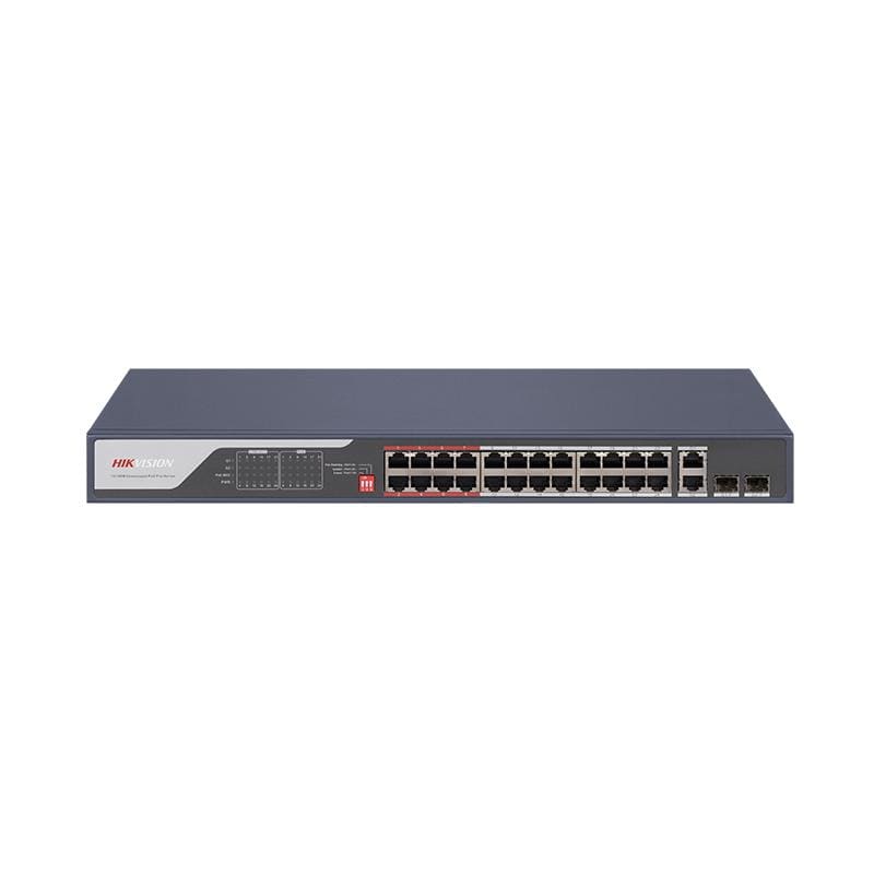 HIKVISION ITALY SRL - HIK301801813 DS-3E0326P-E 10/100 POE METALLICO+UPLINK