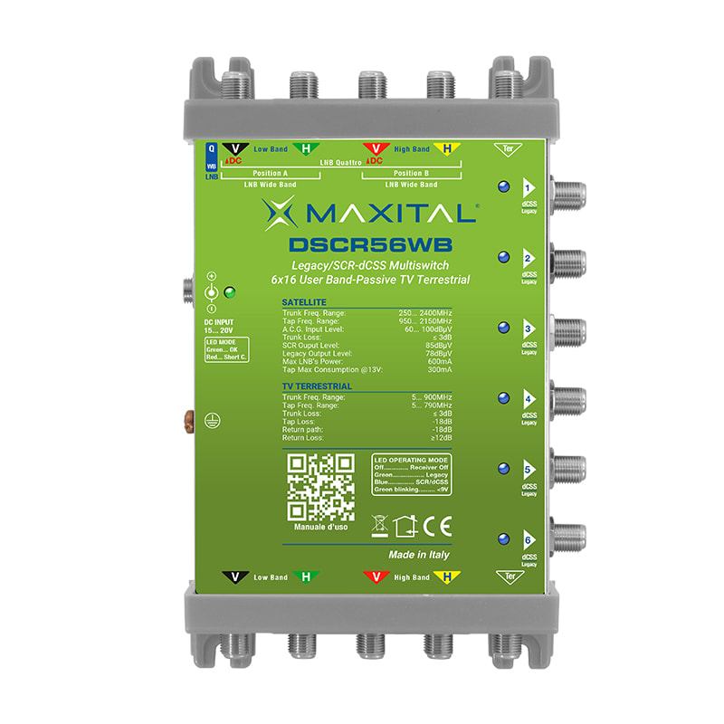 FTE MAXIMAL ITALIA S - FTEDSCR56WB DSCR56WB Multiswitch Wideband 5In 6Out d