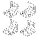 DATASENSING SRL - DTG95ASE1950 ST-K4STD-SG BODY BIG STD BRACKET KIT 4PC