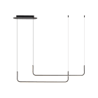ROSSINI - RSSDUO001N SOSPENSIONE ORIZZONTALE NERA LED 15W IP20 3000K