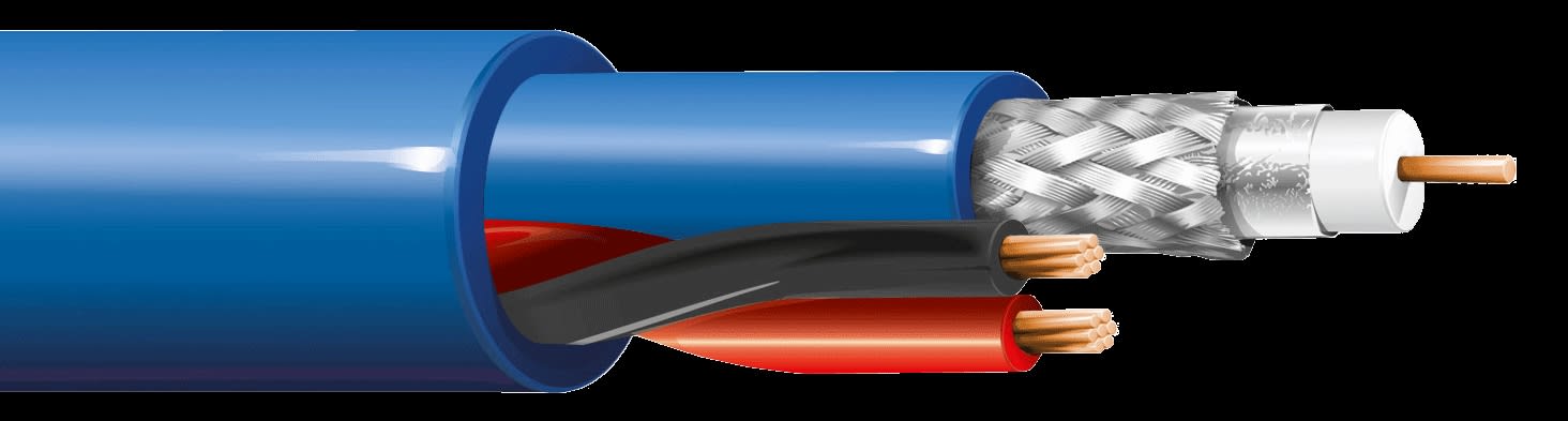 ITC INDUSTRIA TECNIC - ITCDS80PBH1000 VIDEOHD COAX DS80+2X1,50 BLU LSZH B1000