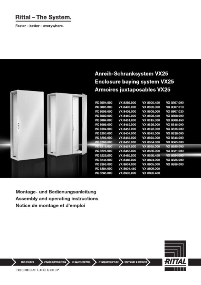 RITTAL SPA - RIT8165245 VX PARETI LATERALI 1600X500 - 2PZ