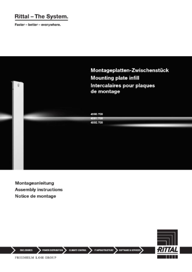 RITTAL SPA - RIT4591700 VX PANNELLO INTERMEDIO 2000MM - 1PZ