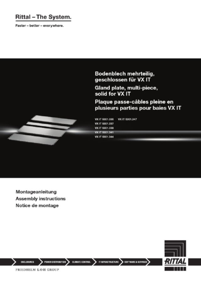 RITTAL SPA - RIT5301344 VX IT KIT FLANGE DI FONDO 800X1000