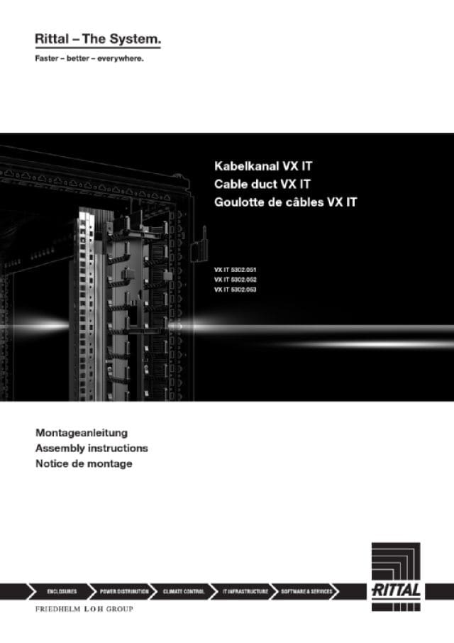 RITTAL SPA - RIT5302052 VX IT CANALINA SMISTAMENTO CAVI 40 U